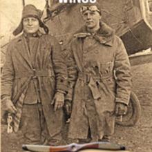 Book cover for a book about France during and after World War II with a background of two pilots in front of a plane.