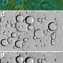 Image of Computer Simulations of Landscape Development on Mars