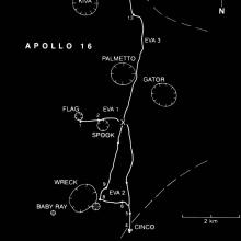 Apollo 16 Traverse Map