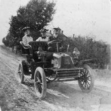 Katharine Wright in Early Automobile