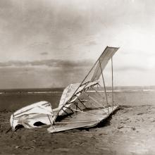 1900 Wright Glider Wrecked