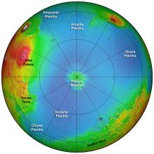 Topographic Map of Mars