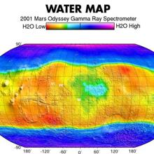 Hydrogen Map -- Martian Soil