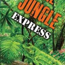 Book cover for a book about flights over jungles with a background featuring a forest with a plane flying over a clearing.