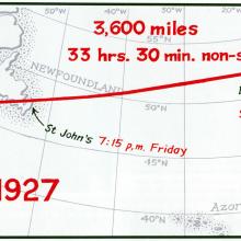 The Route of Lindbergh’s Transatlantic Flight