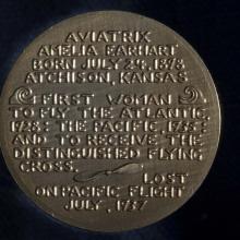 Amelia Earhart Medal (Back)