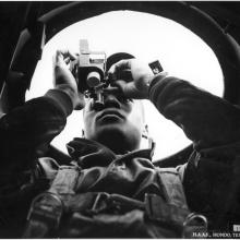 Tuskegee Navigation Cadet with Sextant