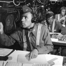 Tuskegee Navigation Cadets in Trainer