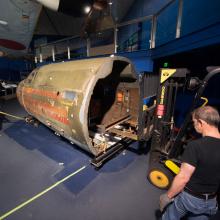 Moving the Martin B-26B Marauder <em>Flak-Bait</em>'s Forward Fuselage