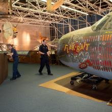 Moving the Martin B-26B Marauder <em>Flak-Bait</em>'s Forward Fuselage