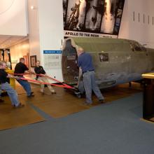 Moving the Martin B-26B Marauder <em>Flak-Bait</em>'s Forward Fuselage