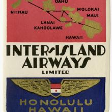 Inter-Island Airways Baggage Label