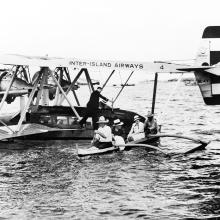 Inter-Island Airways S-38 and Outrigger Canoe