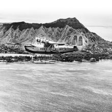 <em>Pan American Clipper</em> near Diamond Head