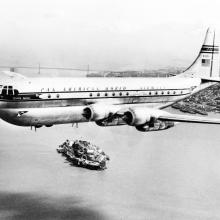 Pan Am Stratocruiser in Flight