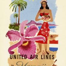 United Airlines Hawaii Baggage Label