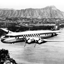 Douglas DC-6B near Diamond Head