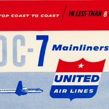 United DC-7 Baggage Sticker