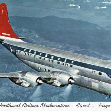 Northwest Airlines Stratocruiser Postcard