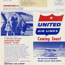 United Airlines Timetable 1959