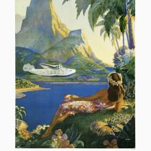 Pan Am South Sea Isles Travel Poster