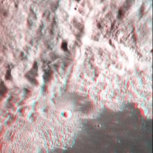 Tsiolkovsky Crater on the Moon in 3-D