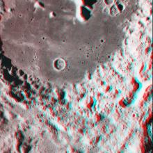 Aitken Crater on the Moon in 3-D