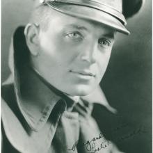 Leslie P. Arnold, a man, poses for a portrait in a U.S. Army Air Service uniform.