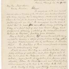 Letter by Colonel William F. Small (Page One)