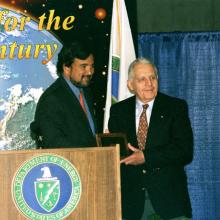 Don Lopez receiving an award at the Department of Energy