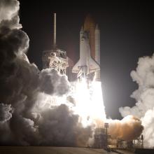 Launch of Space Shuttle Discovery on STS-128 Mission