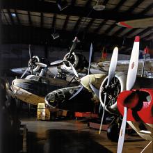 Storage area, airplane noses at the Garber Facility