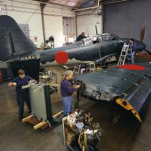 Aichi Seiran at the Garber Facility being restored