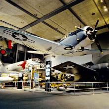 Douglas SBD Dauntless dive-bomber (below) in Sea-Air Operations 