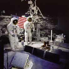 Apollo 11 diorama as seen in Apollo to the Moon