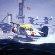 Painting of Curtiss Seagull by R.G. Smith