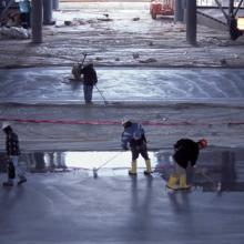 Scrubbing the Udvar-Hazy Center floor