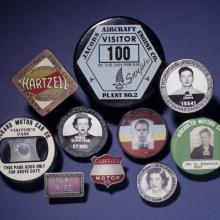 Identification Badges of Engine Factory Workers