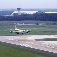 Boeing Dash 80 Landing at Dulles Airport