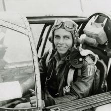 Don Lopez in P-51 Mustang during World War II