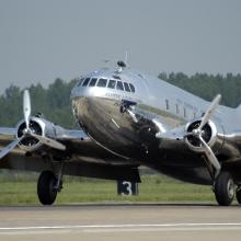 Boeing S-307 Stratoliner Arrives at Washington Dulles Airport