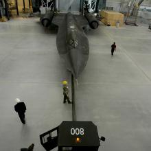 SR-71 Moves Into Udvar-Hazy Center Aviation Hangar