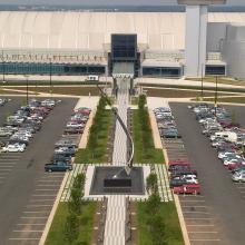 Aerial View of the Wall of Honor