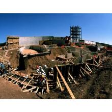 Udvar-Hazy Center Theater wall takes form