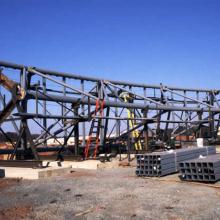 Udvar-Hazy Center truss being assembled in a jig