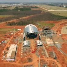 Udvar-Hazy Center Aerial View Looking N, Apr 02