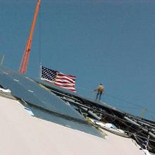 Roofer on Udvar-Hazy Center Aviation Hangar