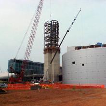 Udvar-Hazy Center Engen Tower construction