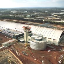 Udvar-Hazy Center Aerial View Looking SW, Feb 03