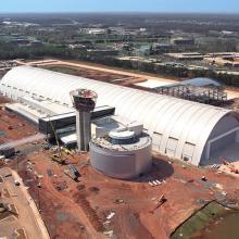 Udvar-Hazy Center Aerial View Looking SW, Apr 03.